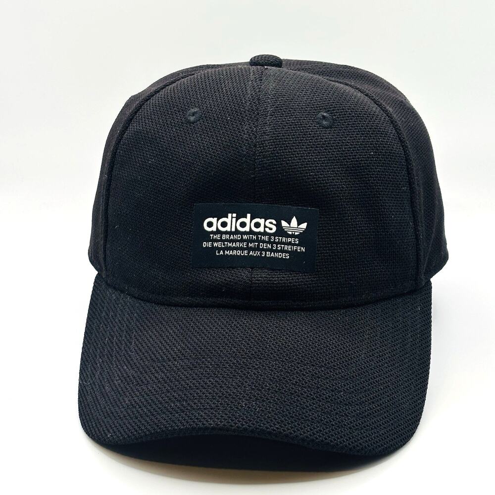 Adidas Men's 100% Cotton Adjustable Strapback Trefoil Logo Hat One Size